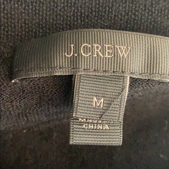 J. CREW MERINO WOOL BLACK SWEATER SZ M LONG SLEEVE - Picture 3 of 4
